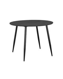 Monza Round Wooden Dining Table In Fishbone Grey Oak