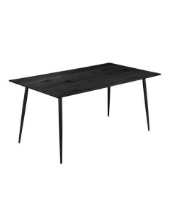 Monza Rectangular 160cm Wooden Dining Table In Black