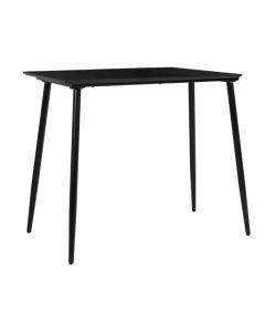 Monza Rectangular Wooden Bar Table In Black