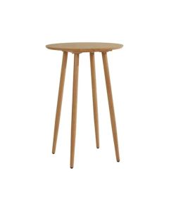Monza Round Wooden Bar Table In Oak