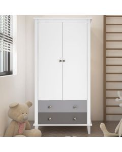 Monarch Hill Poppy Wardrobe With 2 Doors And 2 Drawers In Grey