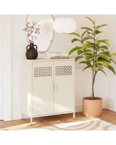 Annie Metal Storage Cabinet With 2 Doors In Deep Parchment