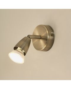 Ascoli Single Spotlight In Antique Brass