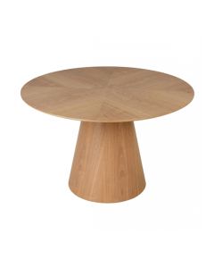 Claremont Round 1.2m Wooden Dining Table In Natural