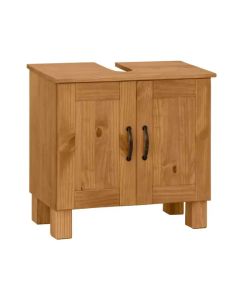Alby Wooden Bathroom Vanity Unit With 2 Doors In Brown