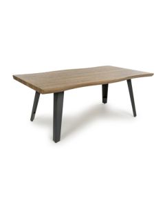 Nassau Curved Wooden Coffee Table In Natural
