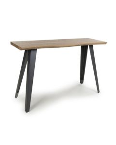 Nassau Curved Wooden Console Table In Natural