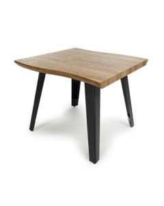 Nassau Curved Wooden End Table In Natural