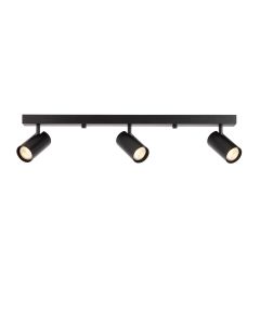 Rez 3 Lights Tilt Adjustable Heads Plate Spotlight In Matt Black