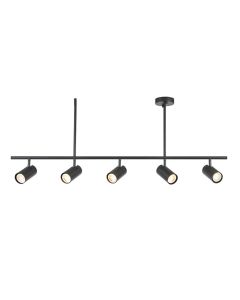 Rez 5 Lights Tilt Adjustable Heads Bar Spotlight In Matt Black