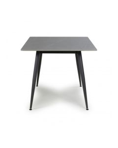 Monaco Square Ceramic Top Dining Table In Grey