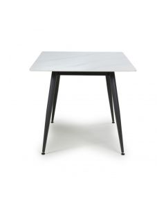 Monaco Square Ceramic Top Dining Table In White