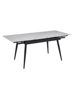 Monaco Extending Ceramic Top Dining Table In White