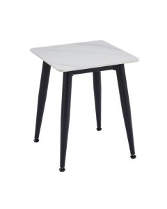 Monaco Ceramic Top End Table In White