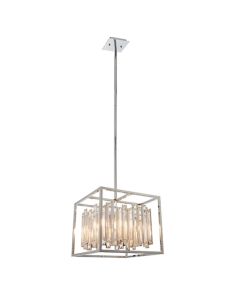 Acadia 4 Lights Clear Crystal Details Ceiling Pendant Light