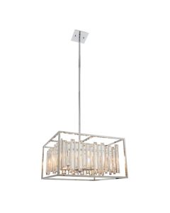 Acadia 6 Lights Clear Crystal Details Ceiling Pendant Light