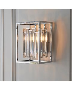 Acadia Clear Crystal Details Wall Light In Chrome