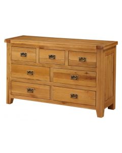 Acorn Wooden Chest Of Drawers In Light Oak With 7 Drawers