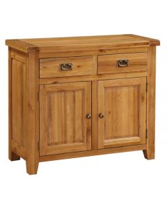 Acorn Wooden Small Sideboard In Light Oak With 2 Doors And 2 Drawers