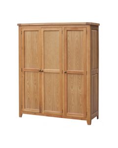 Acorn Wooden Wardrobe In Light Oak With 3 Doors