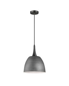 Acton Ceiling Pendant Light In Cement And Matt Black