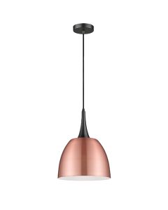 Acton Ceiling Pendant Light In Copper And Matt Black