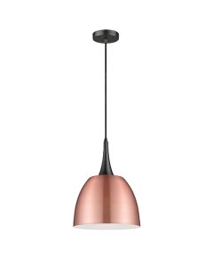 Acton Ceiling Pendant Light In Copper And Matt Black