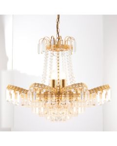 Adagio 9 Lights Clear Faceted Glass Ceiling Pendant Light