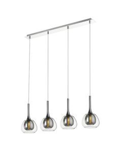 Adelina Decorative Ceiling Pendant Light In Smoked Grey