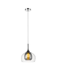 Adelina Large Decorative Ceiling Pendant Light In Smoked Grey