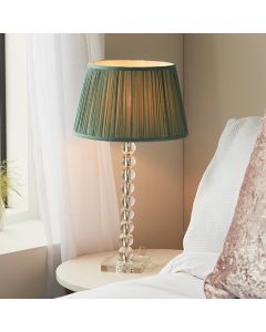 Adelie And Freya 12 Inch Fir Shade Table Lamp In Clear Crystal Glass
