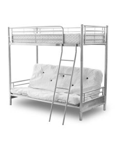 Alaska Metal Futon Bunk Bed In Silver