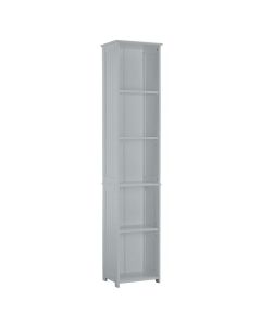 Alaska Tall Wooden Shelving Unit In Grey