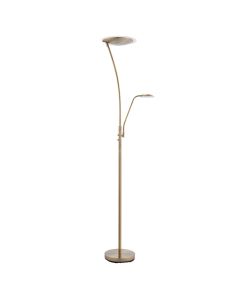 Alassio Mother And Child Task Floor Lamp In Polished Antique Brass