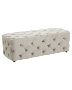 Alea Velvet Upholstered Hallway Seating Bench In Mink