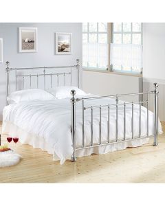 Alexander Metal Double Bed In Chrome