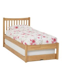 Alice Wooden Single Bed With Guest Bed In Honey Oak