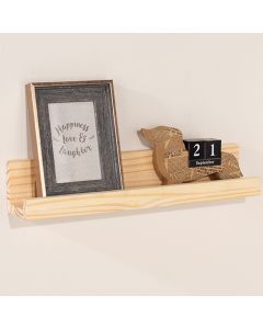 Allston 580mm Wooden Display Wall Shelf In Natural Oak