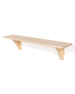 Allston Medium Wooden Wall Shelf With Support In Natural Oak
