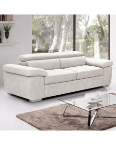 Amando Fabric 3 Seater Sofa In Beige