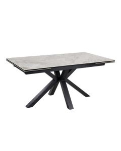 Amari Extending Ceramic Marble Dining Table In Grey