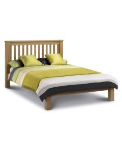 Amsterdam Low Foot End Double Bed In Waxed Oak