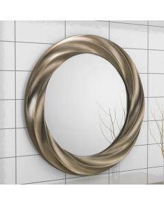 Andante Round Wall Mirror With Silver Frame
