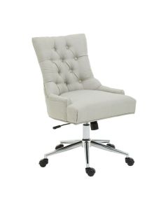 Anita Fabric Home And Office Chair In Natural With Chrome Base