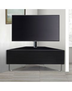Antares Ultra Wooden Corner TV Stand In Black High Gloss