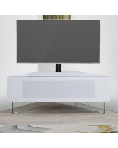 Antares Ultra Wooden Corner TV Stand In White High Gloss