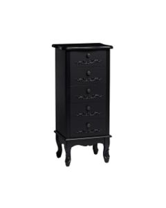 Antoinette Wooden Chest Of Drawers In Black With 4 Drawers