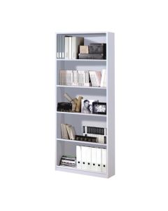 Arctic Wooden Bookcase In White High Gloss With 5 Shelves