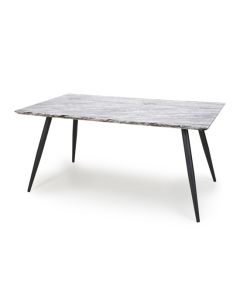 Arden Medium Wooden Dining Table In Grey Marble Effect