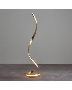 Aria LED Floor Lamp In Gold With White Diffuser